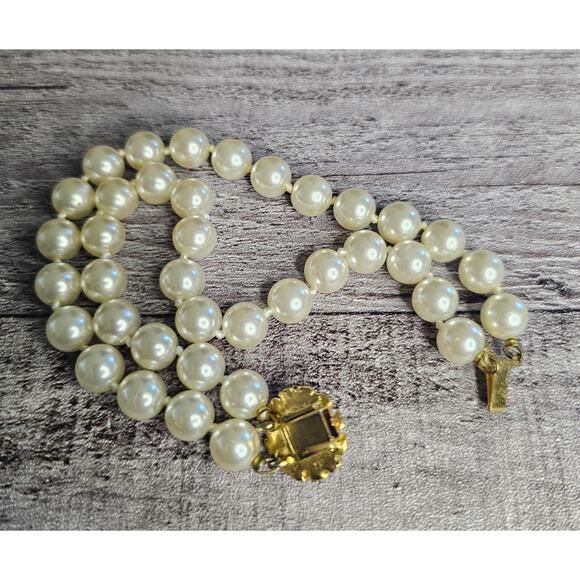 5 Piece PEARL JEWELRY Bundle Lot Vintage Necklace Brooch Bracelet Costume GIFT - Picture 5 of 10